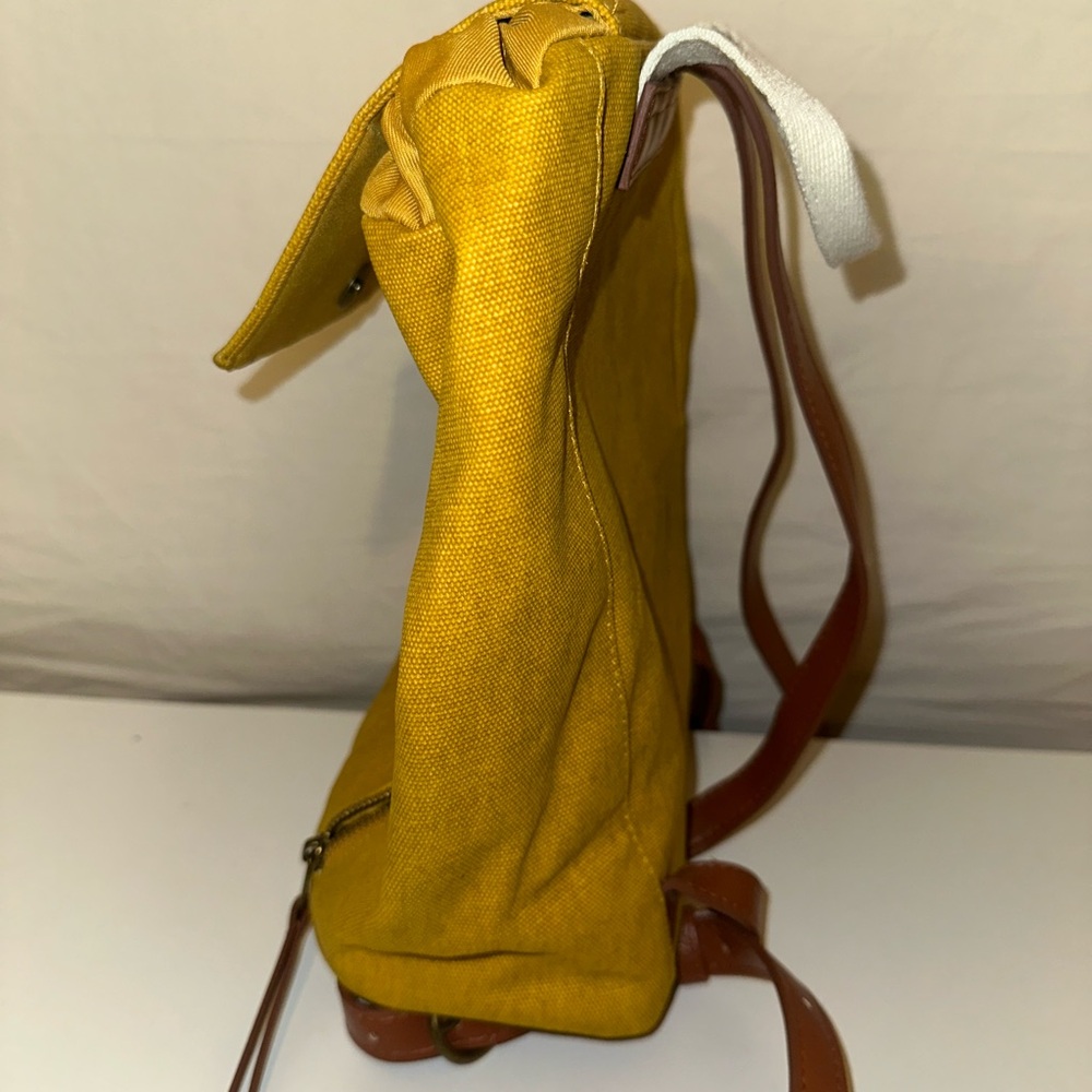 Yellow Canvas Backpack - Picture 3 of 5
